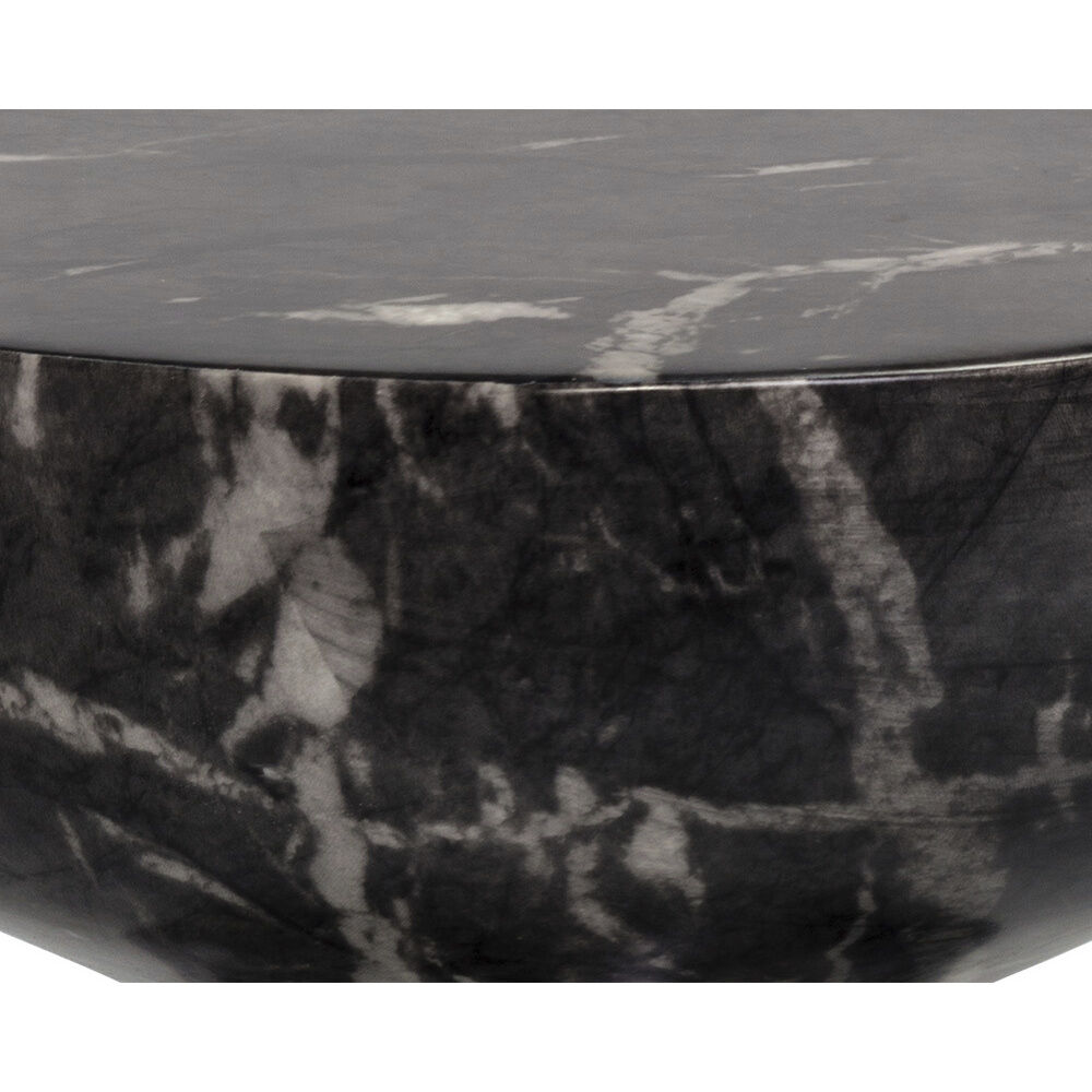 Goya 20 X 13.5 inch Marble Look / Black Outdoor End Table